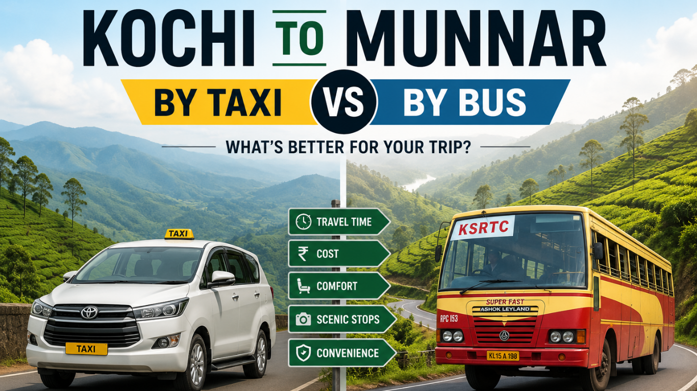 Kochi to Munnar by Taxi or Bus - Which Mode of Transport is Preferable?