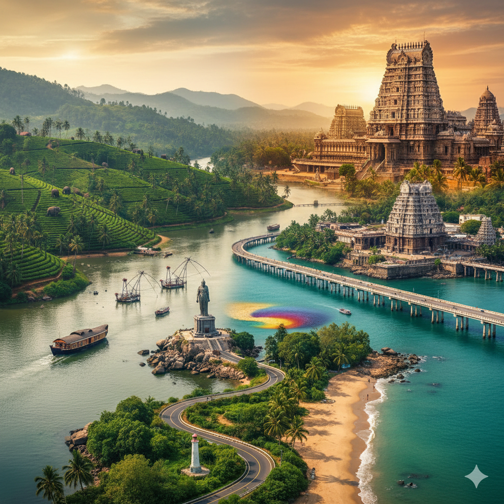 Trivandrum - Kanyakumari - Rameshwaram - Madurai