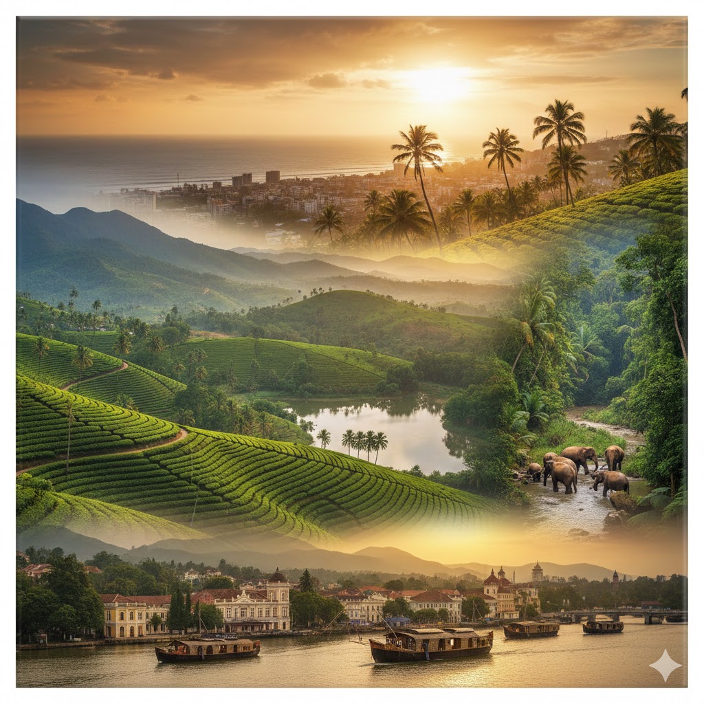 Trivandrum - Ooty - Kodaikanal - Thekkady - Munnar - Cochin